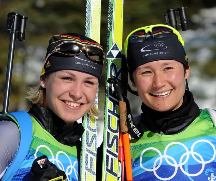 Gold für Magdalena Neuner beim Massenstart der Frauen